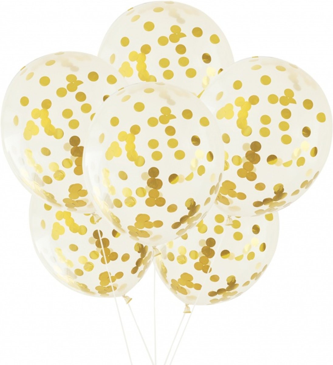 10 Confettiballonnen met gouden confetti 30 cm | ballon | goud